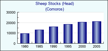 Comoros. Sheep Stocks (Head)