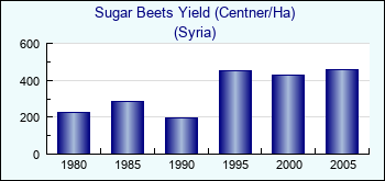 Syria. Sugar Beets Yield (Centner/Ha)