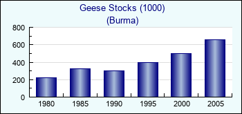 Burma. Geese Stocks (1000)